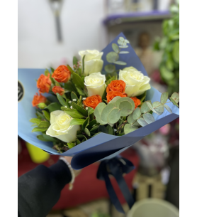 Vip beyaz turuncu rose 22